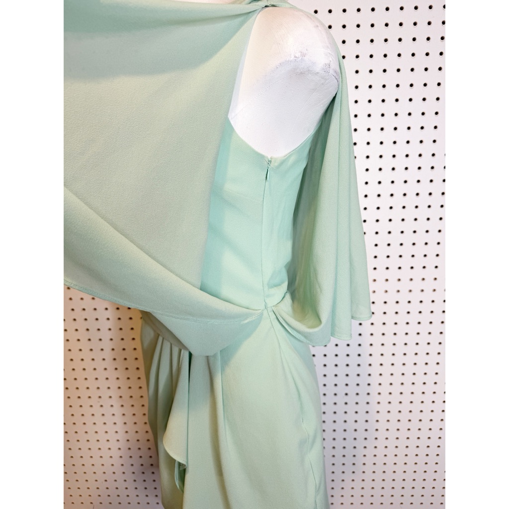 House Of Lolo / Fable | Grecian One Shoulder Mint Dress Sz. S — image 4 of 8